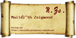 Mailáth Zsigmond névjegykártya